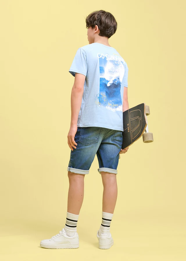 T-shirt 100% coton à imprimé dos • bleu clair imprimé • product-page.page-title-suffix