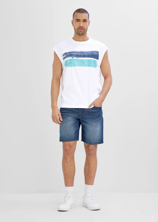 Lot de 2 débardeurs, loose • bleu foncé/blanc imprimé • product-page.page-title-suffix
