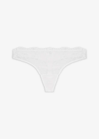 String nohavičky z elegantnej čipky, farba: biela