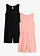 Jersey jumpsuit van biologisch katoen (set van 2), Kleur: zwart+soft roze