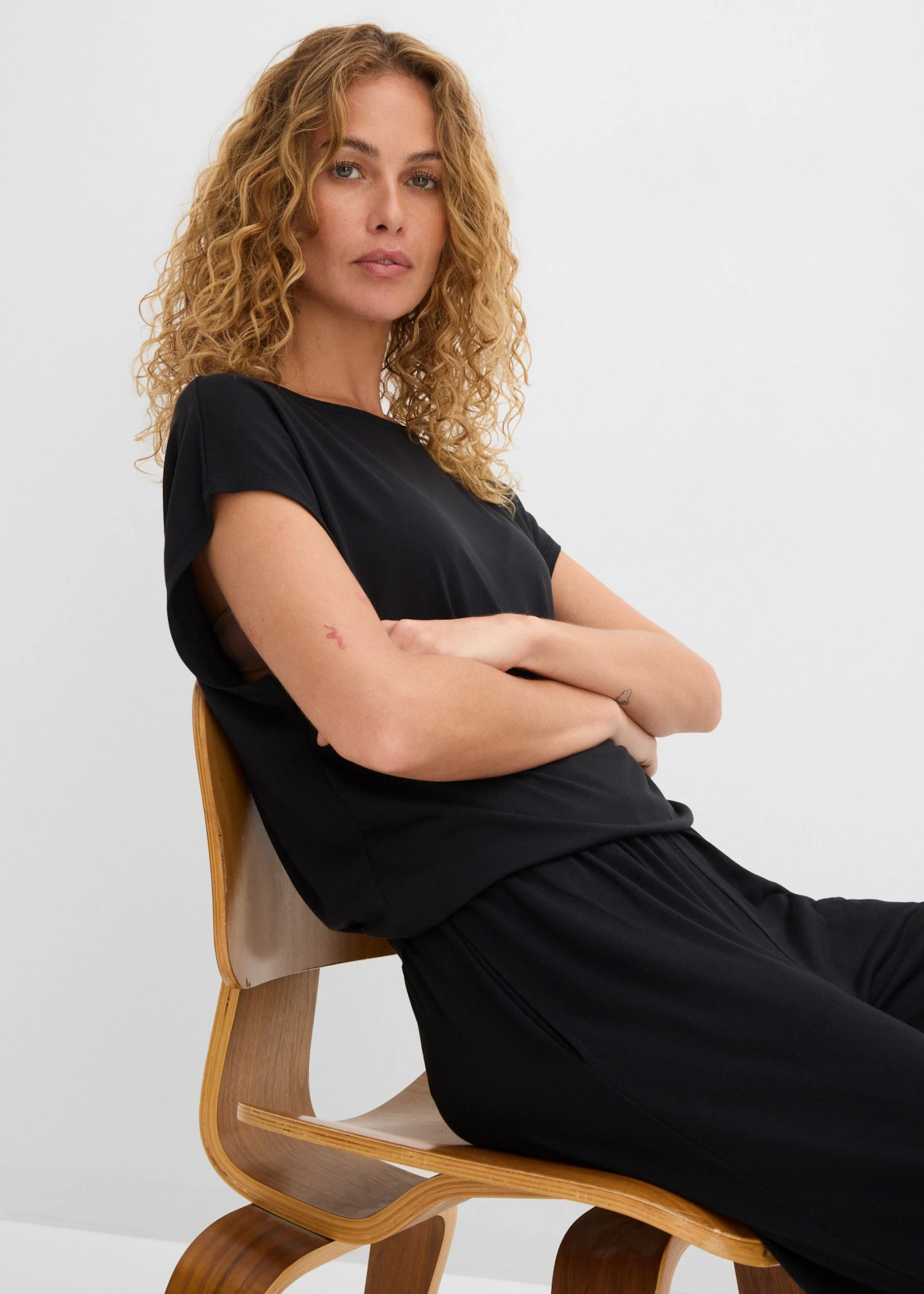Jersey broek van een zachte modalmix • zwart • product-page.page-title-suffix