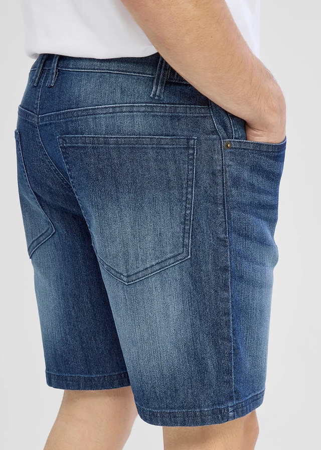 Short loose en jean léger à taille élastiquée • bleu foncé denim • product-page.page-title-suffix