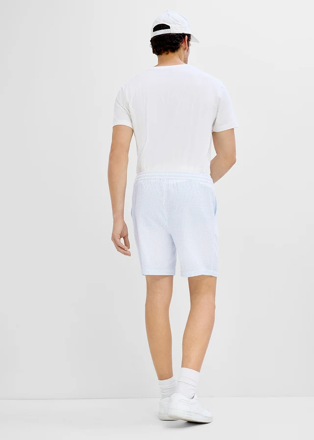 Short loose à taille élastiquée • bleu poudré-blanc rayé • product-page.page-title-suffix
