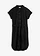 Robe chemise en lin mélangé avec ceinture à nouer, Couleur: noir