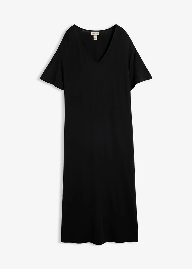 Jersey jurk in een viscosemix • zwart • bonprix online shop