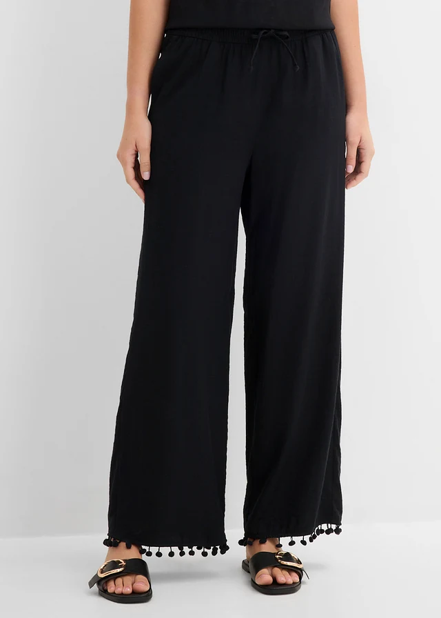 Pantalon fluide à taille élastiquée • noir • product-page.page-title-suffix