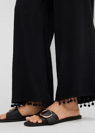Pantalon fluide à taille élastiquée • noir • Boutique bonprix