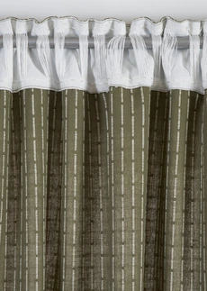 Gordijn van biologisch katoen (1 stuk) • olijfgroen-crème • bonprix online shop