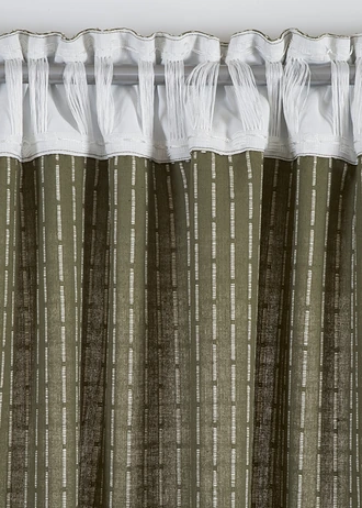 Tkaný závěs z organické bavlny (1 ks v balení) • olivově zeleno-krémová • bonprix obchod