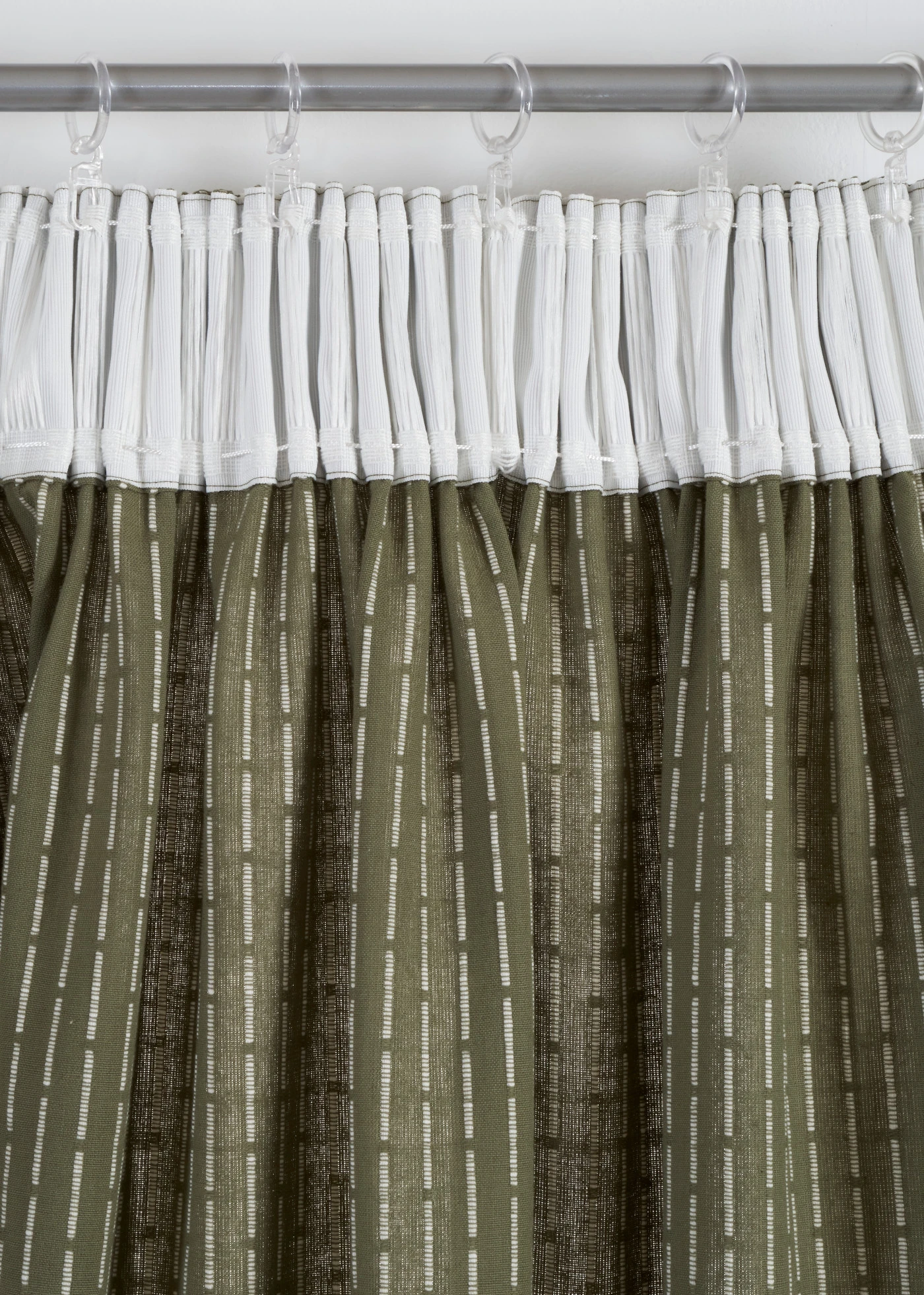 Gordijn van biologisch katoen (1 stuk) • olijfgroen-crème • bonprix online shop