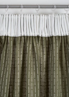 Gordijn van biologisch katoen (1 stuk) • olijfgroen-crème • bonprix online shop