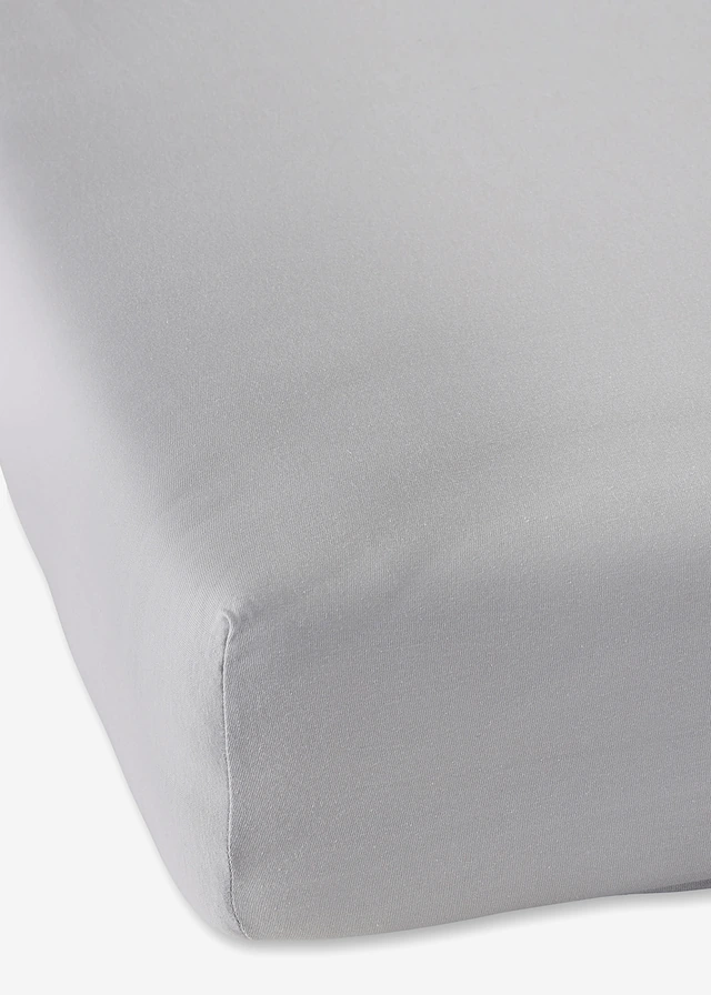 Drap-housse en jersey confortable • gris clair • Boutique bonprix