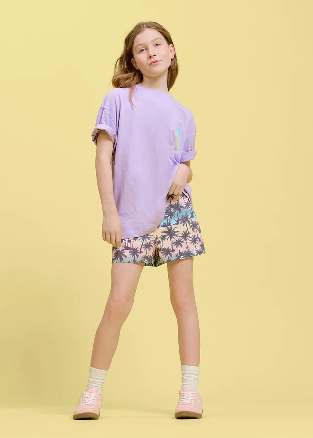 Oversized shirt van puur biologisch katoen • lila met print • product-page.page-title-suffix