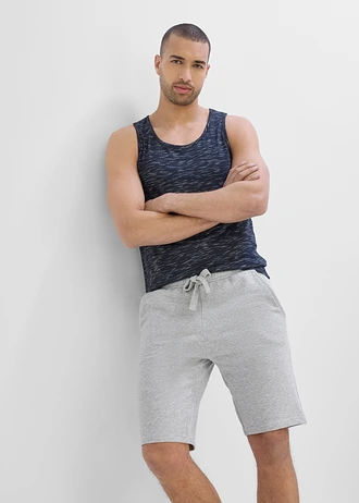 Tanktop (set van 2) • zwart gemêleerd+lichtgrijs gemêleerd • bonprix online shop