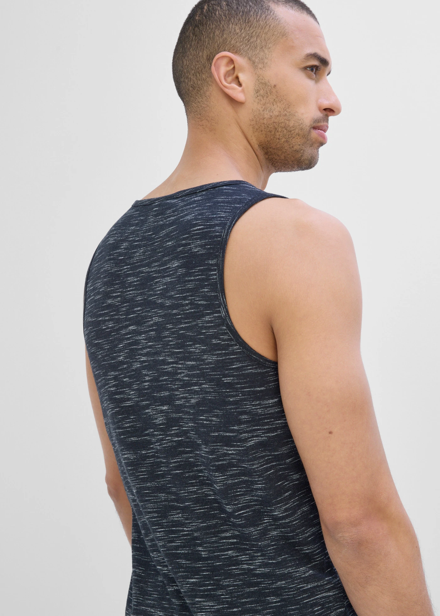 Lot de 2 débardeurs • noir chiné + gris clair chiné • Boutique bonprix