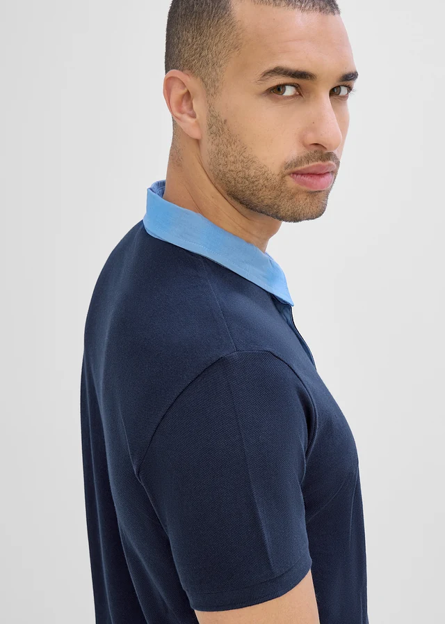 Piqué poloshirt van puur biologisch katoen • donkerblauw • product-page.page-title-suffix