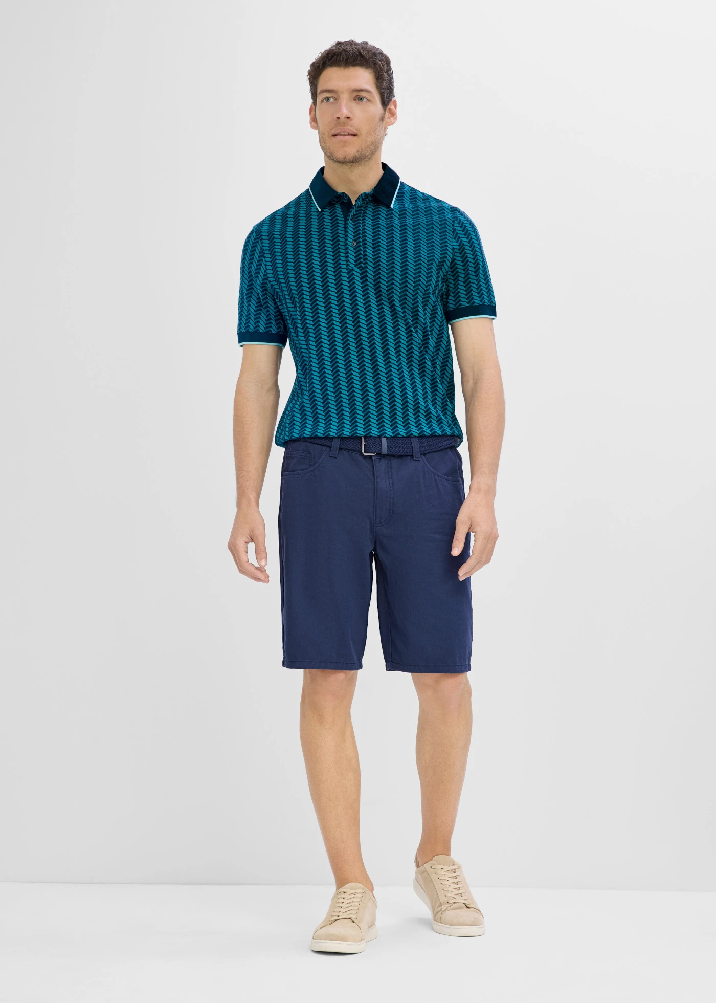 Polo 100% coton • bleu foncé imprimé • product-page.page-title-suffix