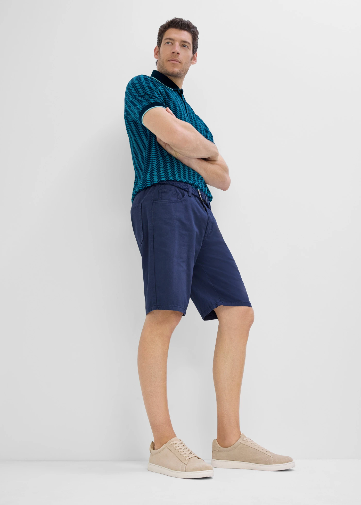 Polo 100% coton • bleu foncé imprimé • product-page.page-title-suffix