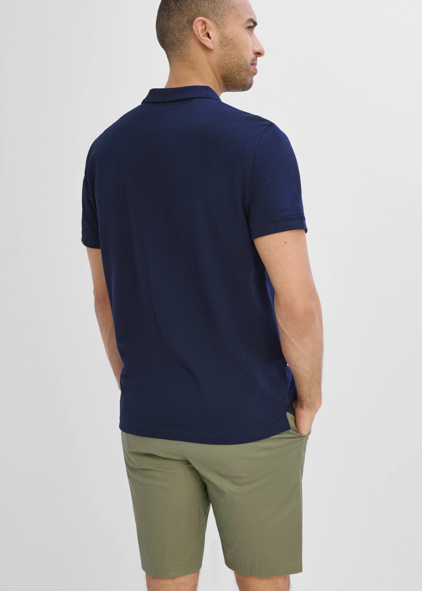 Polo en maille piquée 100% coton • bleu foncé-jaune fluo • product-page.page-title-suffix