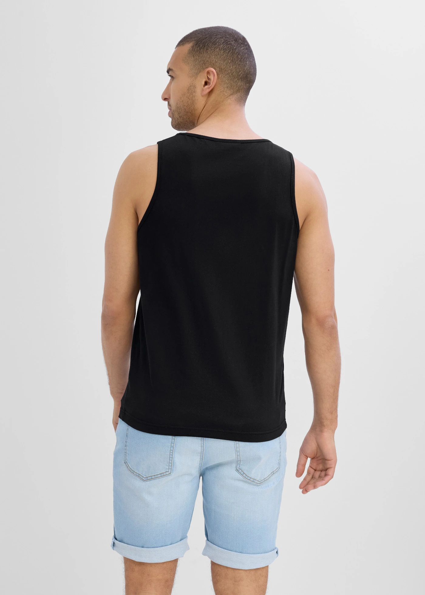 Tanktop (set van 3) • zwart+rookblauw+grijsgroen met print • product-page.page-title-suffix