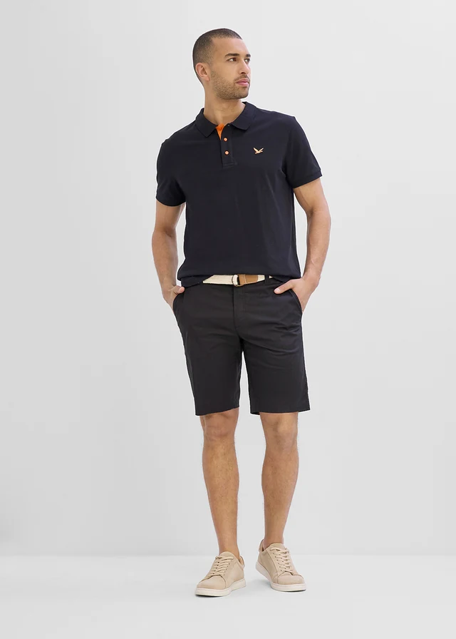 Strečové bermudy, elastický pás, Regular Fit • čierna • obchod bonprix