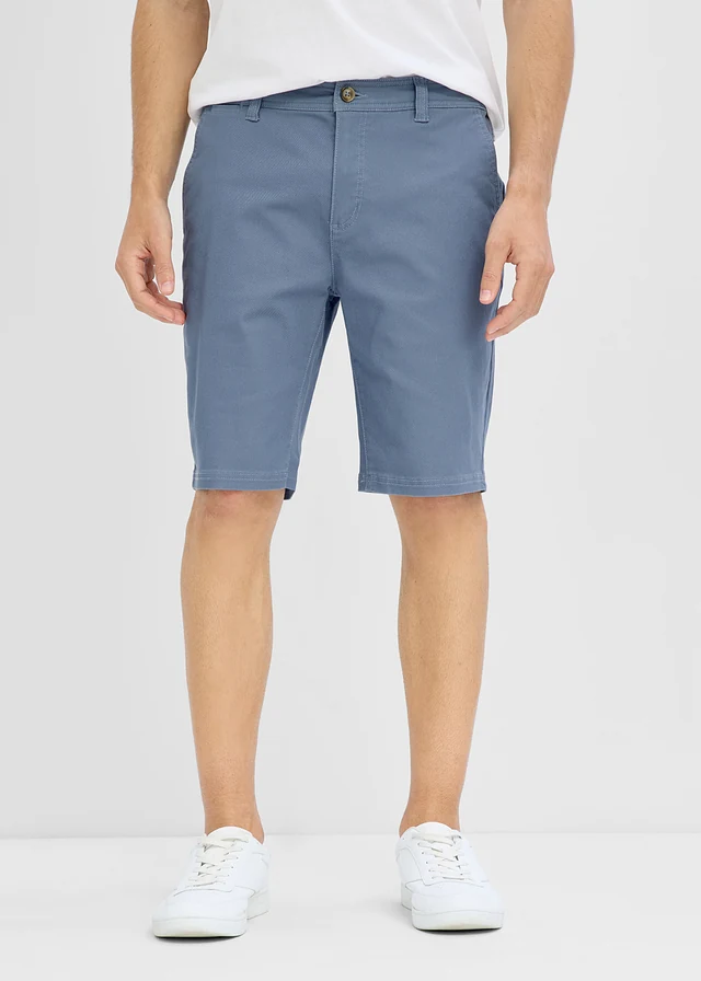 Sztreccs bermuda rugalmas derékpánttal, Regular Fit • füstkék • bonprix áruház