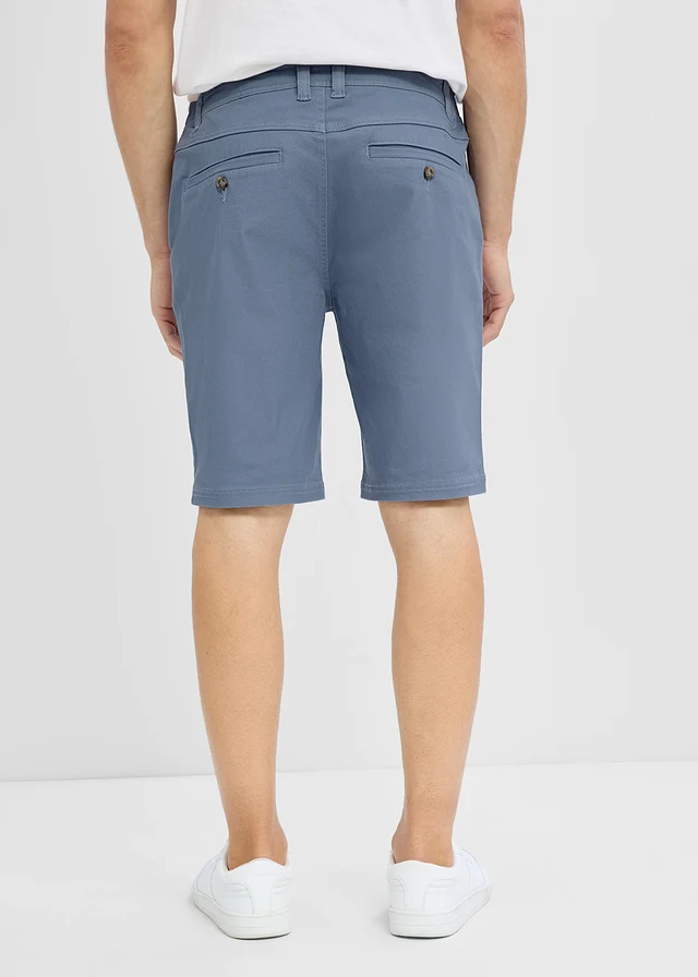 Sztreccs bermuda rugalmas derékpánttal, Regular Fit, szín: füstkék