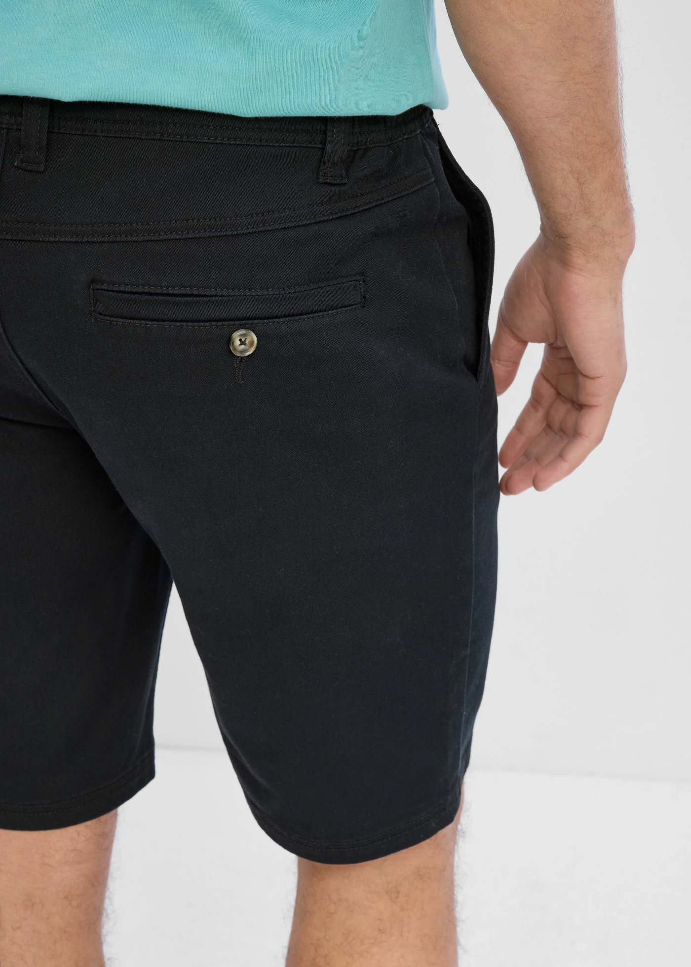Bermude cu stretch cu talie elastică, Regular Fit • negru • magazin bonprix