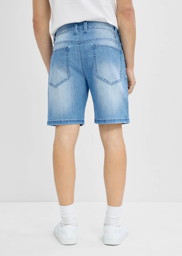 Ľahké džínsové šortky s komfortným pásom, Relaxed Fit • medium modrá bleached • obchod bonprix