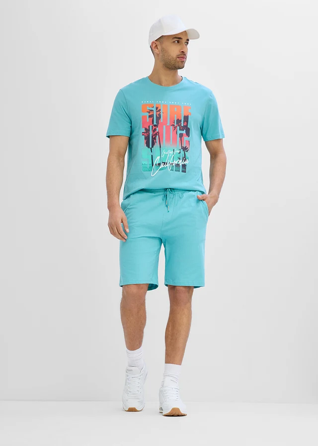 T-shirt et bermuda (ens. 2 pces) • vert lagon + blanc • product-page.page-title-suffix