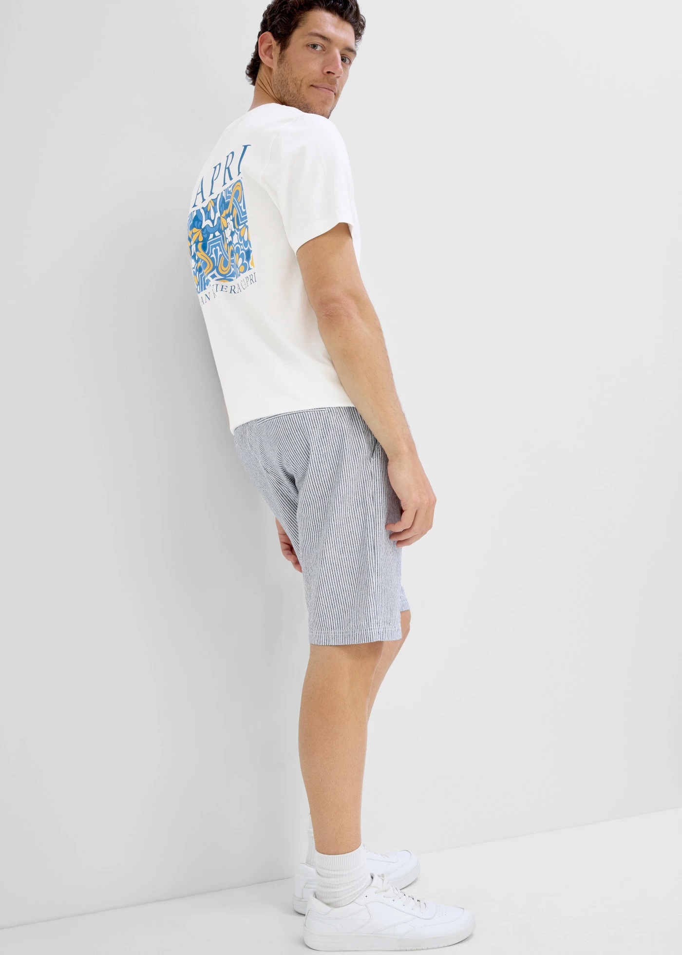 Tricou din bumbac organic 100% • alb cu imprimeu • magazin bonprix