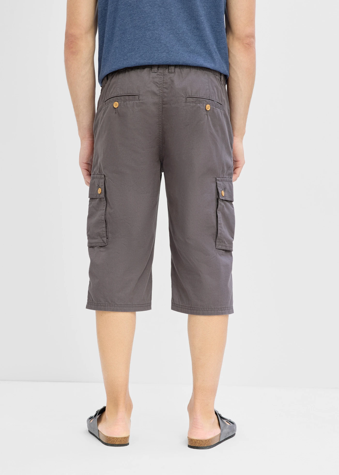 Cargo bermuda van katoen, regular fit • leisteengrijs • product-page.page-title-suffix