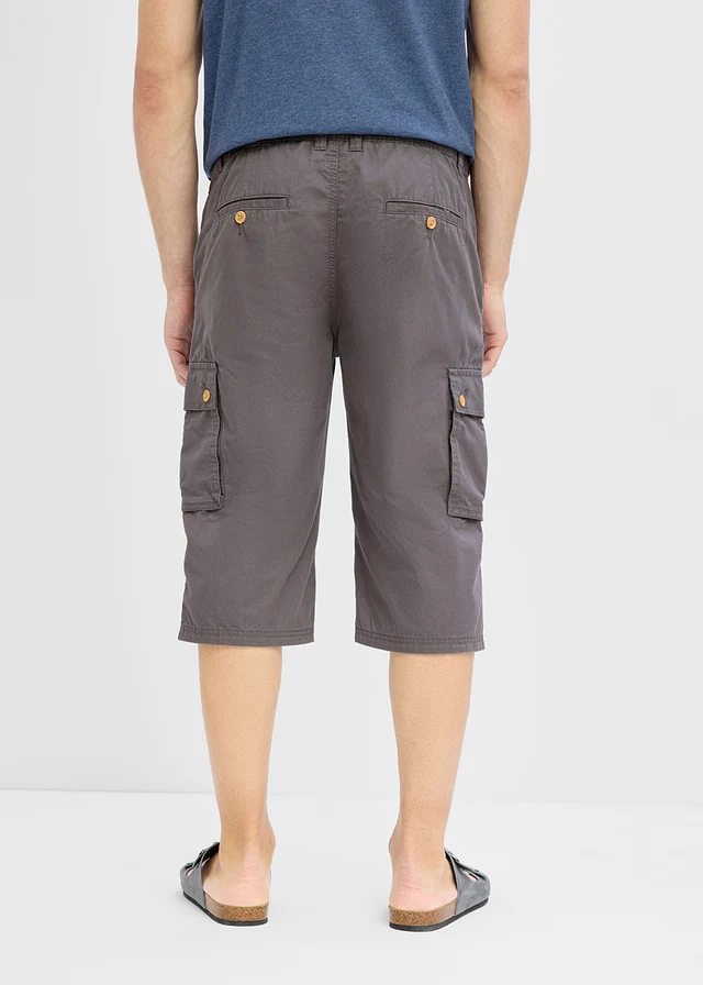 Bermuda cargo 100% coton, regular • gris ardoise • product-page.page-title-suffix