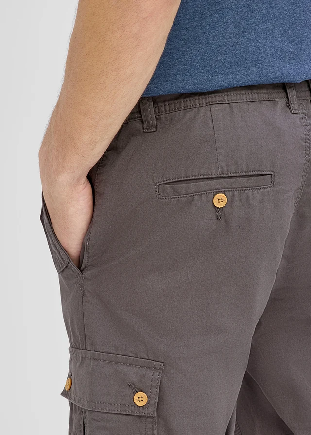 Bermuda cargo 100% coton, regular • gris ardoise • product-page.page-title-suffix
