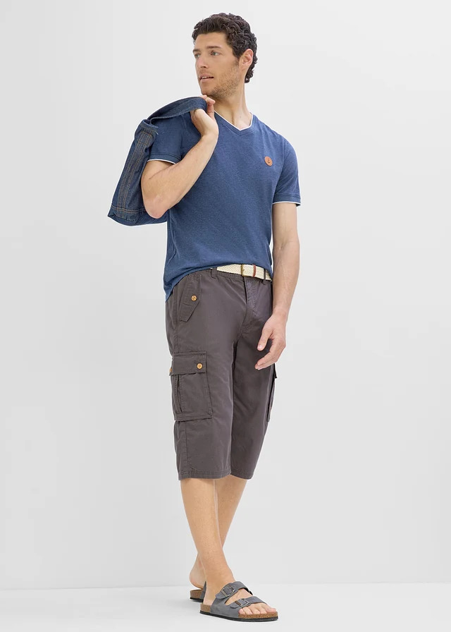 Cargo bermudy z čisté bavlny, Regular Fit • břidlicově šedá • bonprix obchod