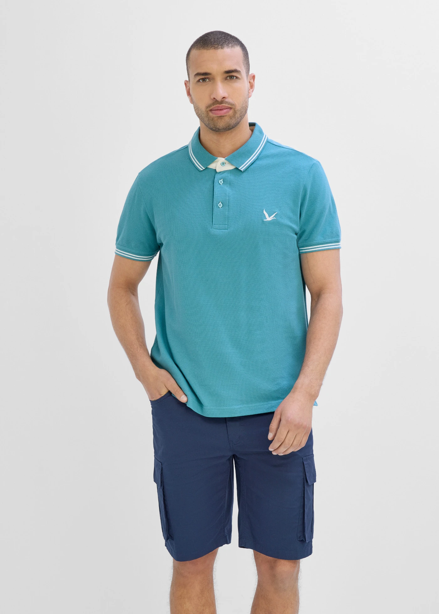 Polo en maille piquée 100% coton • turquoise cobalt mat • product-page.page-title-suffix