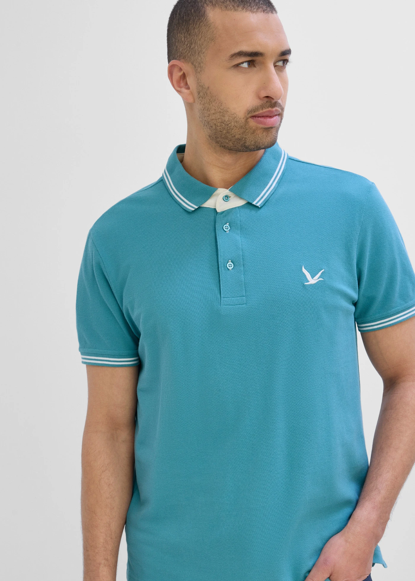 Polo en maille piquée 100% coton • turquoise cobalt mat • product-page.page-title-suffix