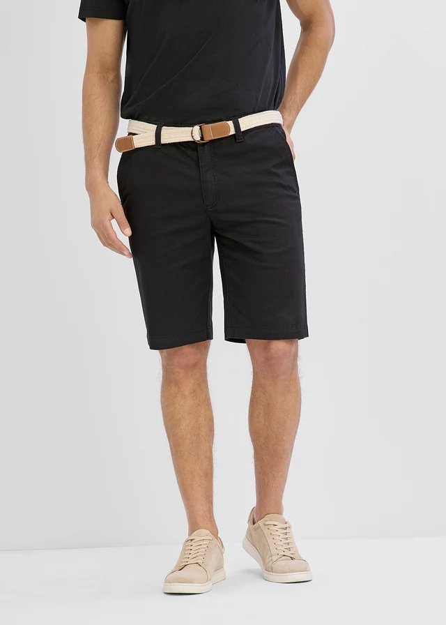 Bermuda extensible avec ceinture, regular