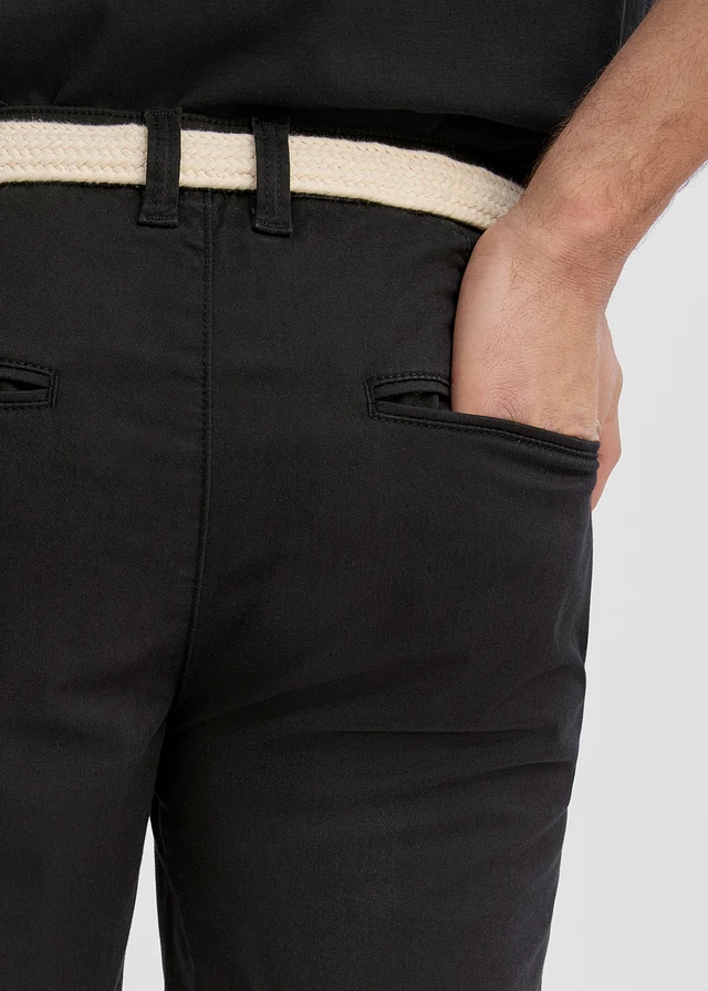 Bermuda extensible avec ceinture, regular • noir • product-page.page-title-suffix