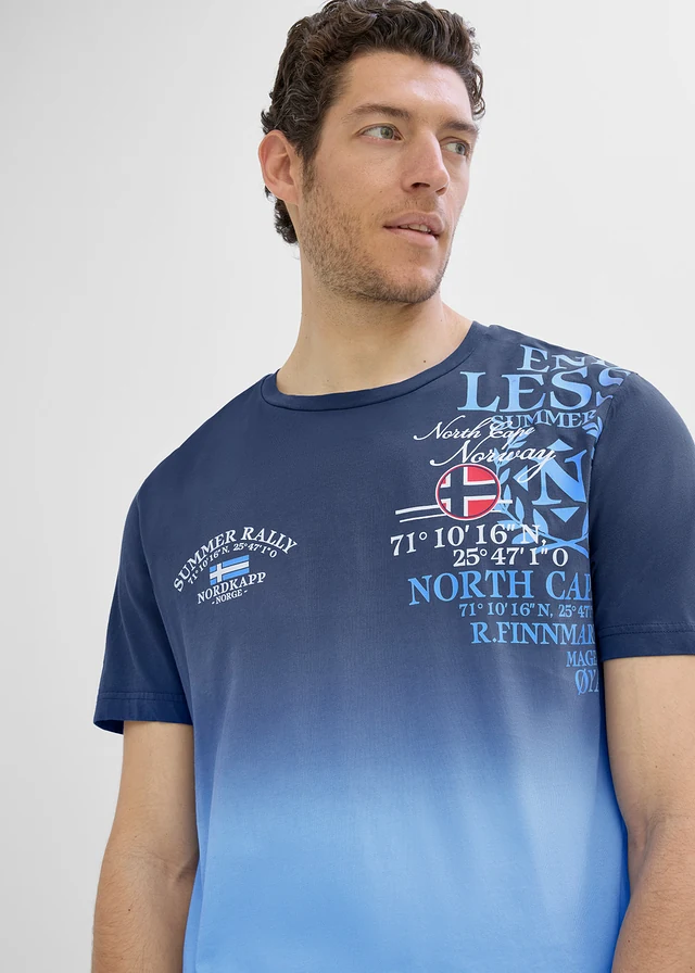T-shirt met kleurverloop van puur biologisch katoen • donkerblauw-middenblauw • product-page.page-title-suffix