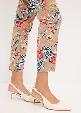 7/8 stretch broek • taupe gebloemd • bonprix online shop