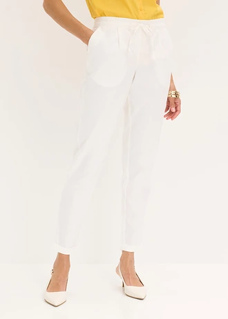 Linnen broek • wit • bonprix online shop