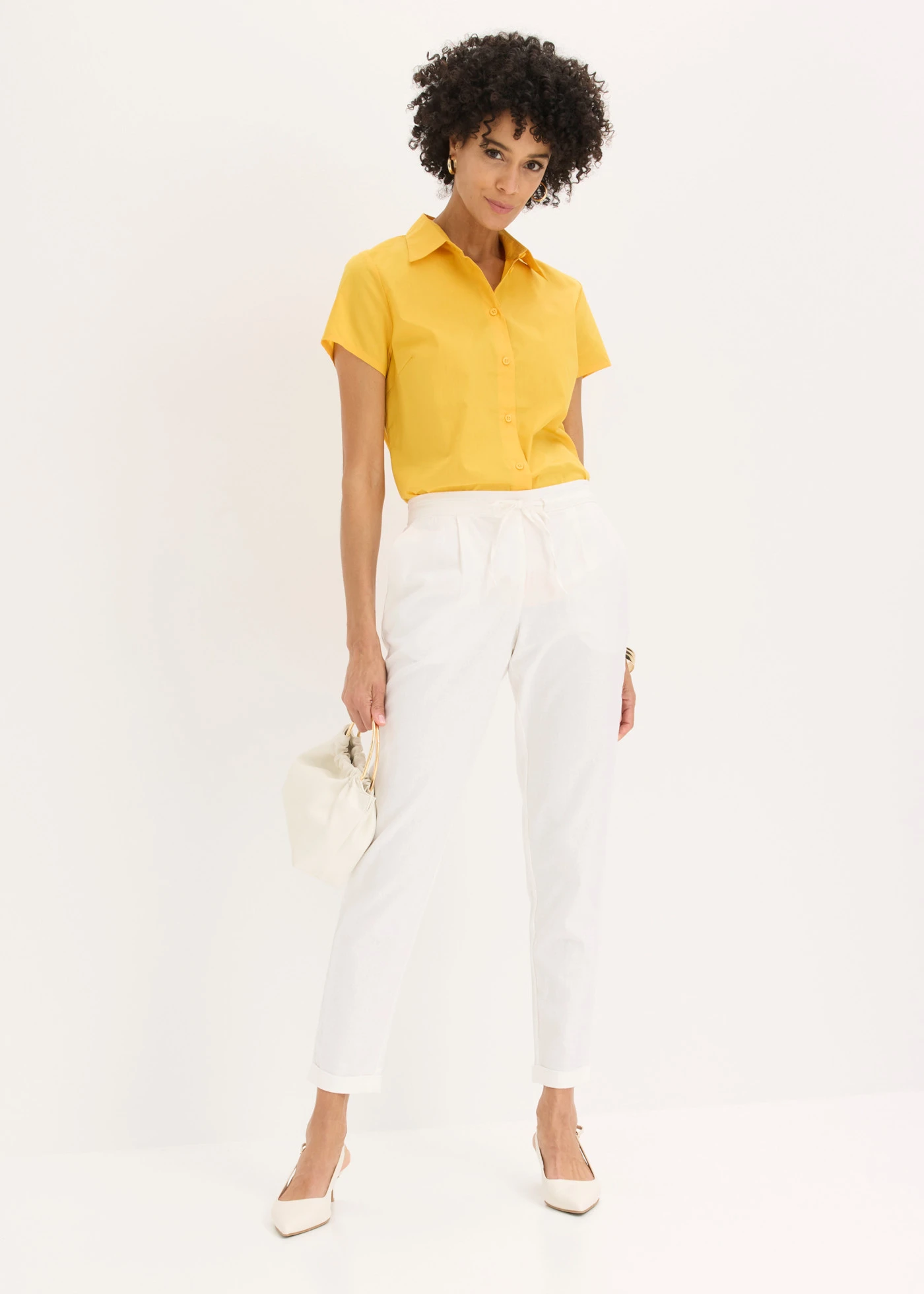 Linnen broek • wit • bonprix online shop