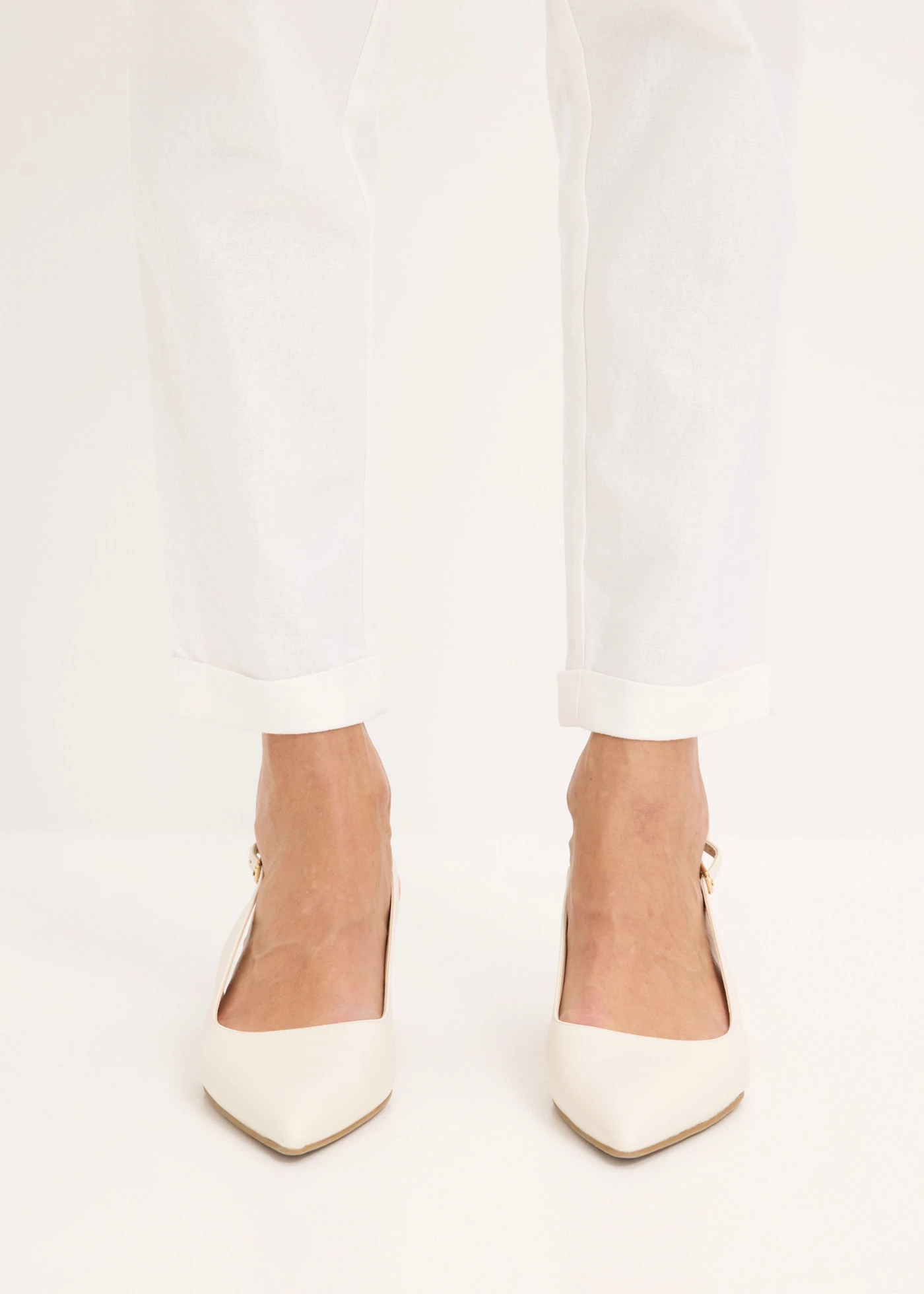 Linnen broek • wit • bonprix online shop