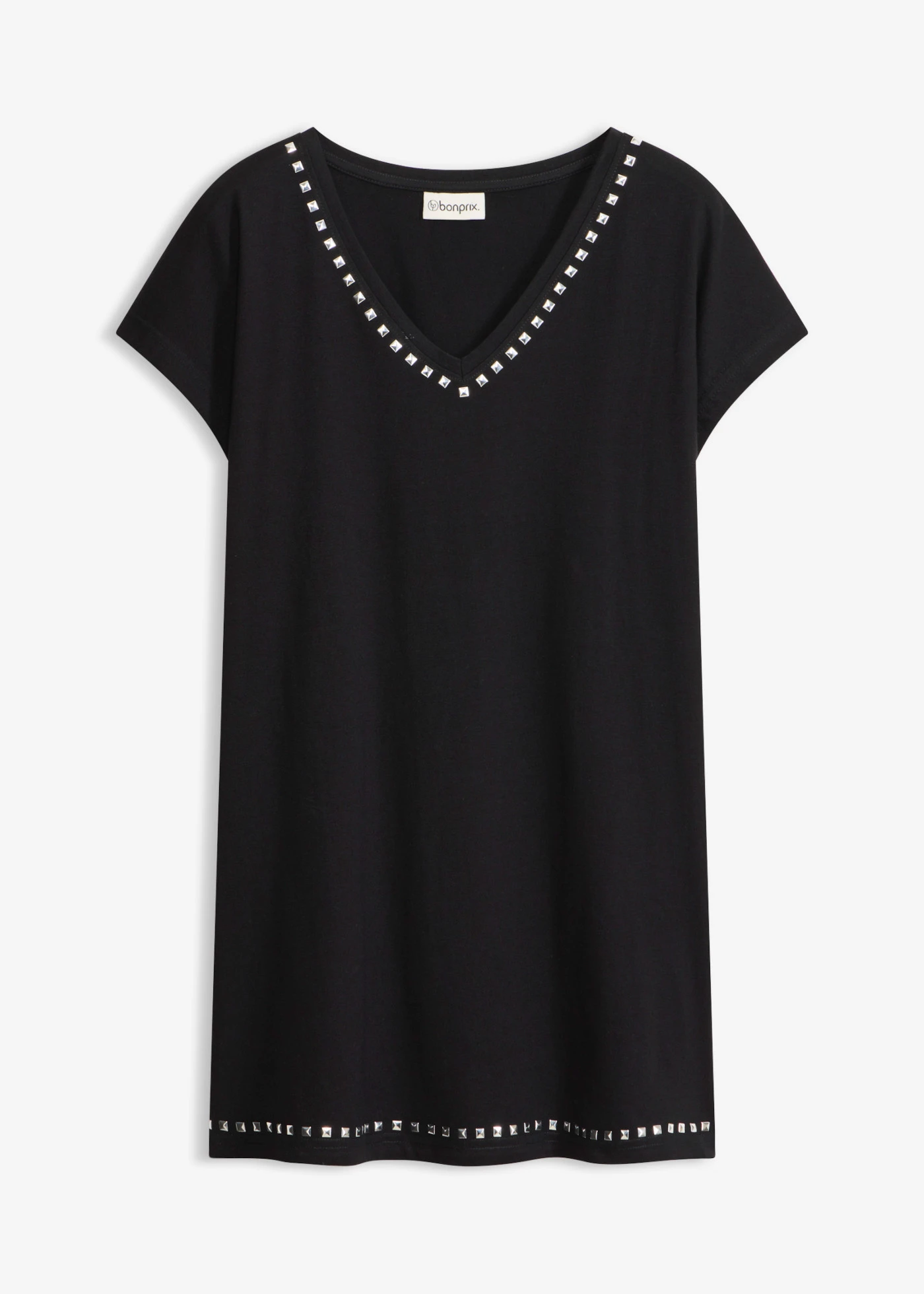 Longshirt • zwart-zilver • bonprix online shop