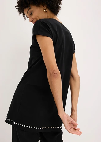 Longshirt • zwart-zilver • bonprix online shop