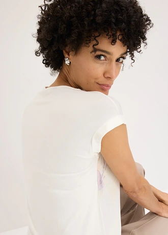 Blouse en jersey • écru imprimé • Boutique bonprix