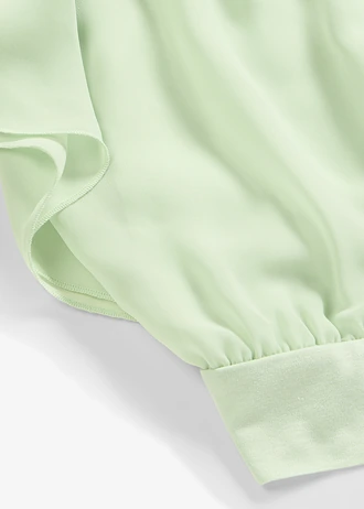 Bluzka szyfonowa z topem • kremowy szałwiowy • sklep bonprix