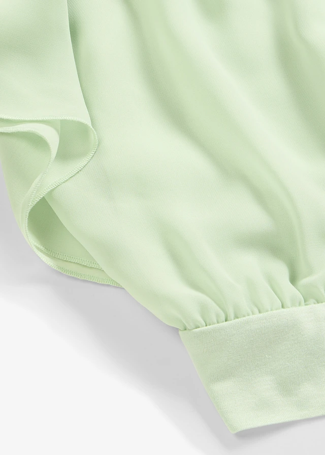 Chiffon blouse met ondershirt • soft salie • product-page.page-title-suffix