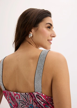 Maxi jurk met applicaties • pink-turkoois paisley • bonprix online shop